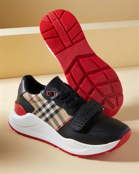 Burberry Ramsey Check Low Top Sneakers on SALE 